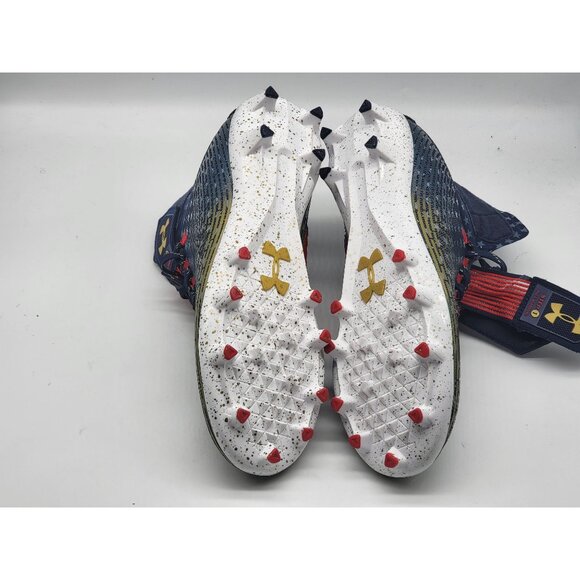 Under Armour Highlight MC LE USA Flag Football Men Cleats 025740 100 Size 9 - Picture 5 of 7